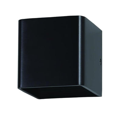 5W LAMPADA DA PARETE BRIDGLUX CHIP CORPO NERO QUADRATO BIANCO CALDO 3000K