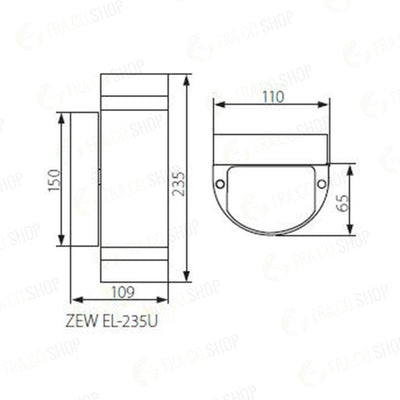 APPARECCHIO DI ILLUMINAZIONE PER FACCIATE ZEW EL-235U-B - KANLUX