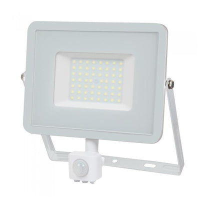 50W LED PROIETTORE CON SENSORE SAMSUNG CHIP CUT-OFF FUNZIONE CORPO BIANCO 6400K