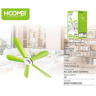 MINI VENTILATORE DA SOFFITTO HOOMEI ELETTRODOMESTICI