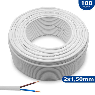 CAVO BIANCO H05VV 2X1,5MM
