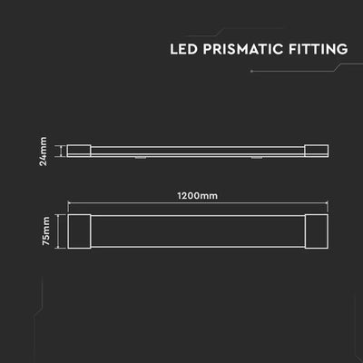 40W LED GRILL FITTING SAMSUNG CHIP 120CM 100 LM/W 3000K