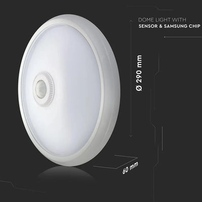 LED DOME LIGHT SAMSUNG CHIP 12W SENSORE 6400K