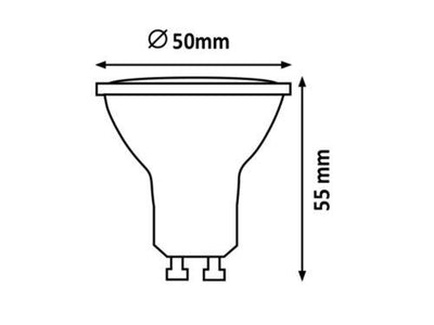 SMD-LED GU10 LIGHTSOURCE, 7W, 550LM, 4000K, D50XH55 MM 38D
