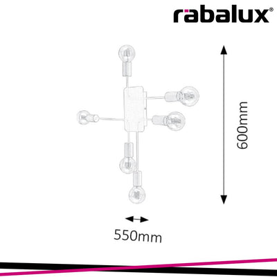 LANNY, INDUSTRIAL STYLE WALL OR CEILING LAMP