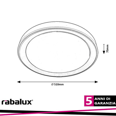 EVEREST, SMART WIFI LED CEILING LAMP, SILVER WITH WHITE SHAD