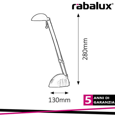 RONALD, LED DESK LAMP 5W 6500K GREY