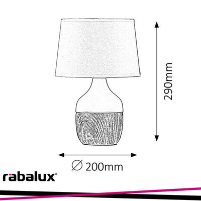 YVETTE, NATURAL STYLE DECORATIVE TABLE LAMP