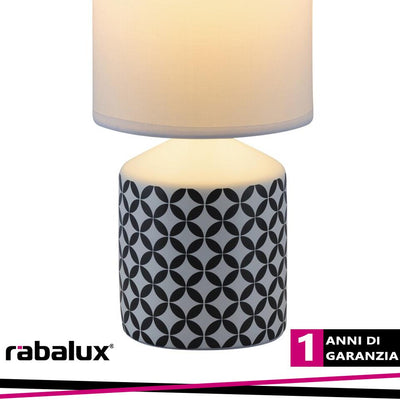 SOPHIE, ROMANTIC STYLE CERAMIC TABLE LAMP WITH FABRIC SHADE