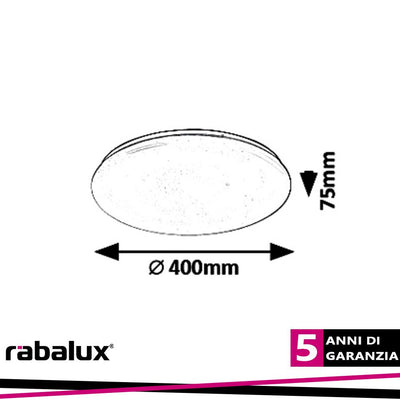 DANNY, CEILING LAMP, WHITE, WHITEBUILT IN LED 36W 3000LM 300