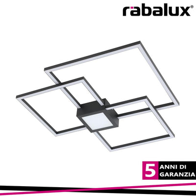 THABITA, LED CEILING LAMP,MATT BLACK, BUILT-IN LED 38W 2250L