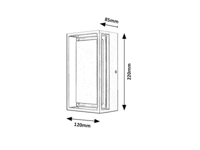 MENDOZA, OUTDOOR LED WALL LAMP, ANTHRACITE ALUMINIUM BASE WI