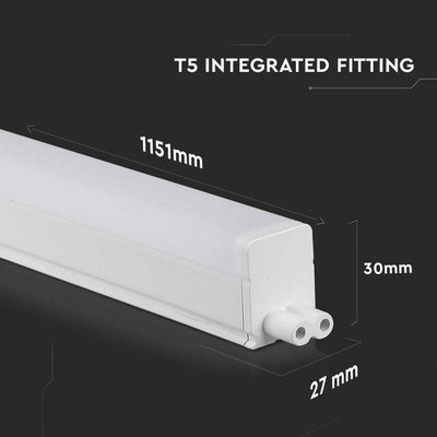 16W LED BATTEN FITTING QUADRATA SAMSUNG CHIP T5 120CM 3000K