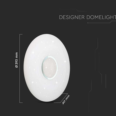 20W-40W-20W PLAFONIERA LED ROTONDA 60W CON TELECOMANDO CAMBIA COLORE 3 IN 1 EFFETTO STELLATO D: DIMMERABILE 350 ROUN
