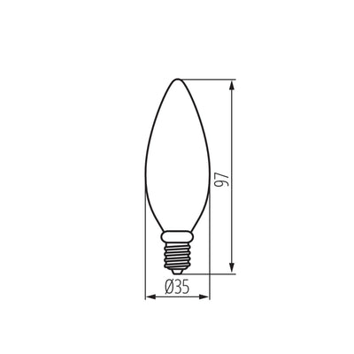 LAMPADINA LED XLEDIM C35E14 5,9W-WW - KANLUX