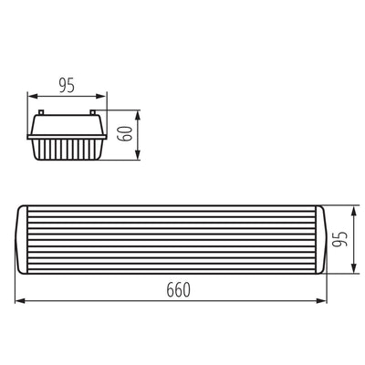 PLAFONIERA STAGNA PER TUBI LED DICHT 4LED PI 218/PS - KANLUX