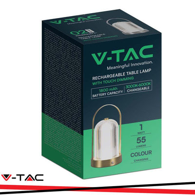 LED LAMPADA LED DA TAVOLO 1800MAH A BATTERIA D:120*190 COLORE ORO FRANCESE 3IN1