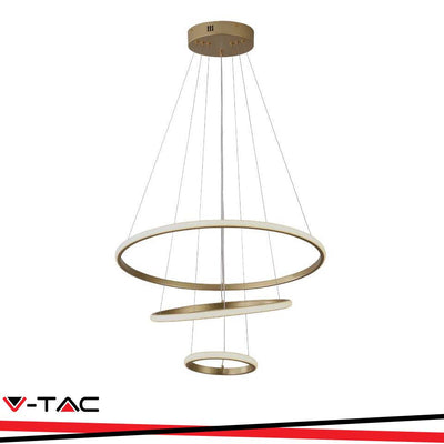 32W LED LAMPADA DECORATIVA A SOSPENSIONE 600*400*200 PAINT CORPO D ORO3000K