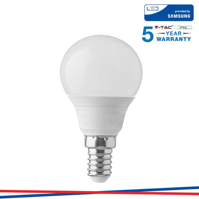LED LAMPADINA SAMSUNG CHIP 6.5W E14 P45 PLASTICA3000K