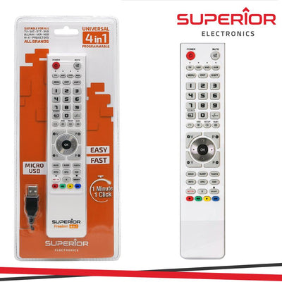 TELECOMANDO UNIVERSALE 4IN1 PER TV BIANCO