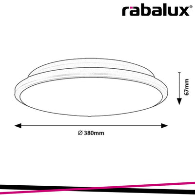 ENGON.IND.CEIL. LED23W, D38CM, BLACK 3000K