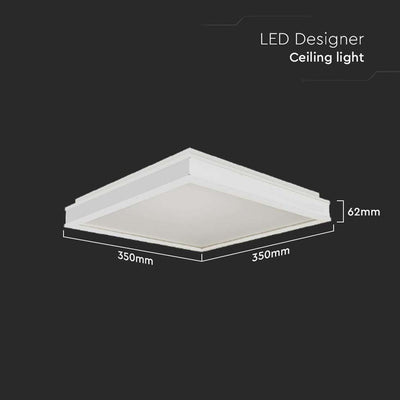 18W LED PLAFONIERA DI DESIGN QUADRATA BIANCA 4000K DIMMERABILE