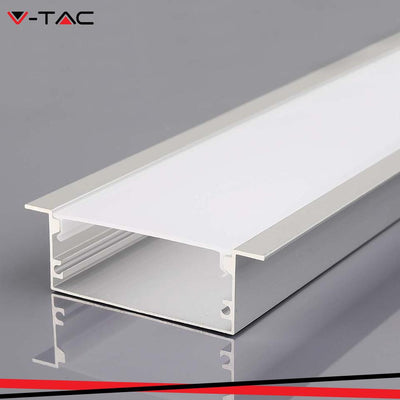 PROFILO IN ALLUMINIO COLORE SILVER PER STRIP 2000*50*20MM