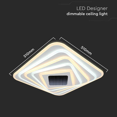 150W PLAFONIERA DI DESIGN SMART 3000K+6000K DIMMERABILE, TELECOMANDO