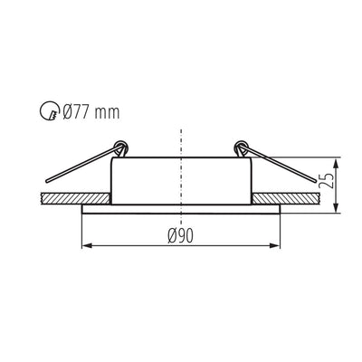 FARETTO INCASSO FELINE DSO W/W - KANLUX
