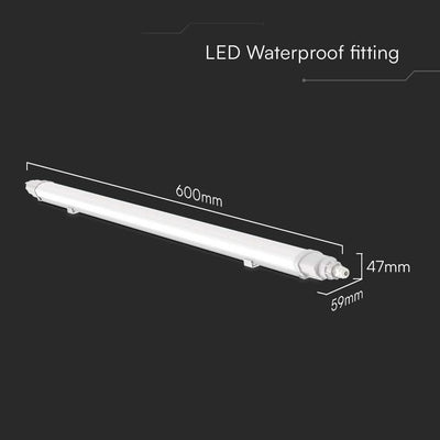 LED PLAFONIERA IMPERMEABILE L-SERIES 600MM 18W 4000K COLLEGABILE