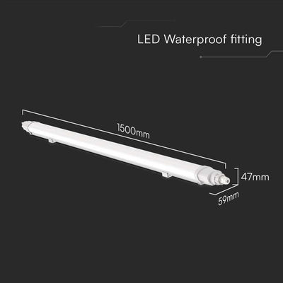 LED PLAFONIERA IMPERMEABILE L-SERIES 1500MM 48W 6400K LINKABLE