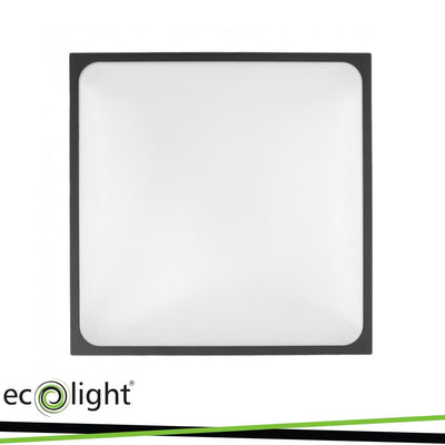 DOME LIGHT 2XE27 QUADRATO NERO