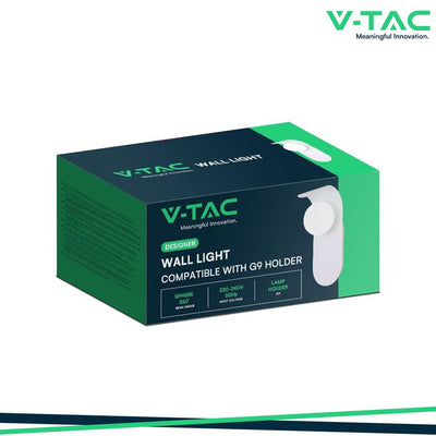 LAMPADA DA PARETE DI DESIGN GESSO G9 CORPO BIANCO IP20