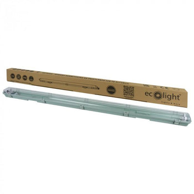 PLAFONIERA IP65 PER TUBI LED 2X120CM (T8 NO-INCLUSO)