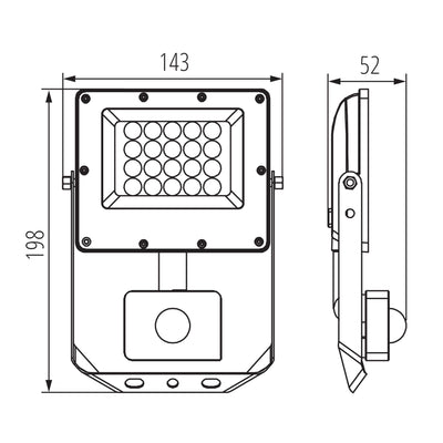 PROIETTORE A LED ACETE 20W CCT SE GR - KANLUX