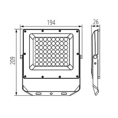 PROIETTORE A LED ACETE 50W CCT GR - KANLUX