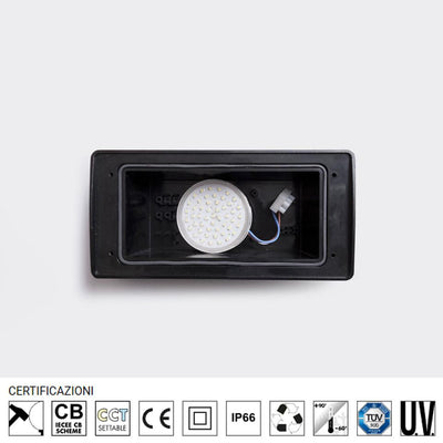 EXTRALETI 200 NERO OPALE LED GX53 3W CCT