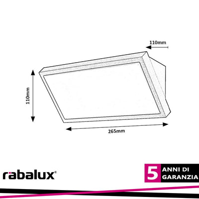 RAPLA2,OUTD.WALL, LED18W, L26,5CM CCT (3000-4000-6500K)