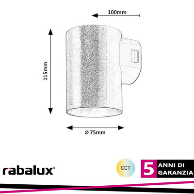 URFA WALL 9W LED ROUND WHITE CCT 3000-4000-6500K 900LM