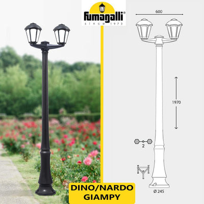 DINO NARDO/GIAMPY 2L NERO OPALE E27 8,5W CCT
