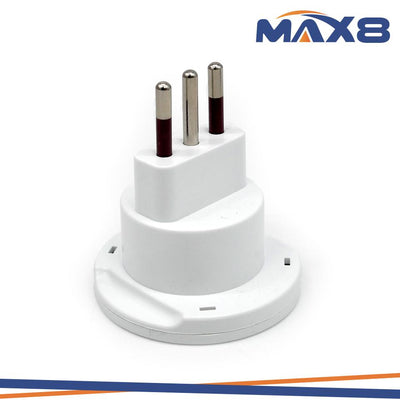 ADATTATORE DA VIAGGIO UNIVERSALE CON SPINA 2P+T 10A E P.UNIV