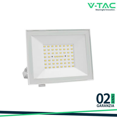 50W LED PROIETTORE 6500K CORPO BIANCO