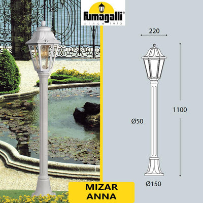 MIZAR/ANNA BIANCO TRASP E27 110CM H