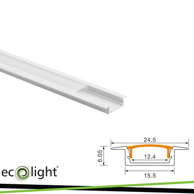 PROFILO P02 A FILO BIANCO + PARALUME SATINATO 2MT