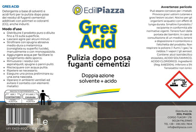 GRES ACID – Detergente Acido Professionale per Pulizia Dopo Posa | Prodotto di EdilPiazza