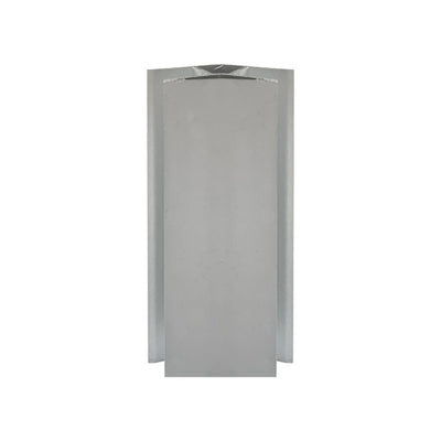 Angolare per zoccolo 90° R12 doppio rivestimento in PVC alluminio satinato H 10 cm.