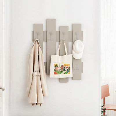 Appendiabiti a muro Wave cashmere 8 ganci