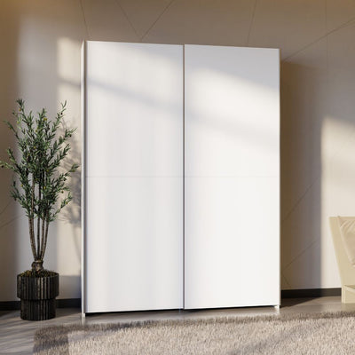 Armadio Nico 2 ante scorrevoli colore bianco 150.1x39.1xH210 cm.