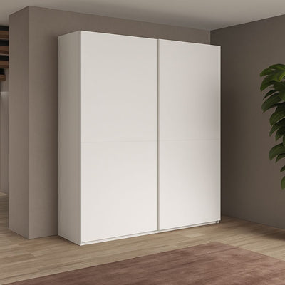 Armadio Swing 2 ante scorrevoli colore bianco opaco 180x55x230H cm.