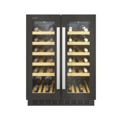 Cantinetta Candy CCVB60D1 incasso 2 zone 38 bottiglie luce Led nero classe G